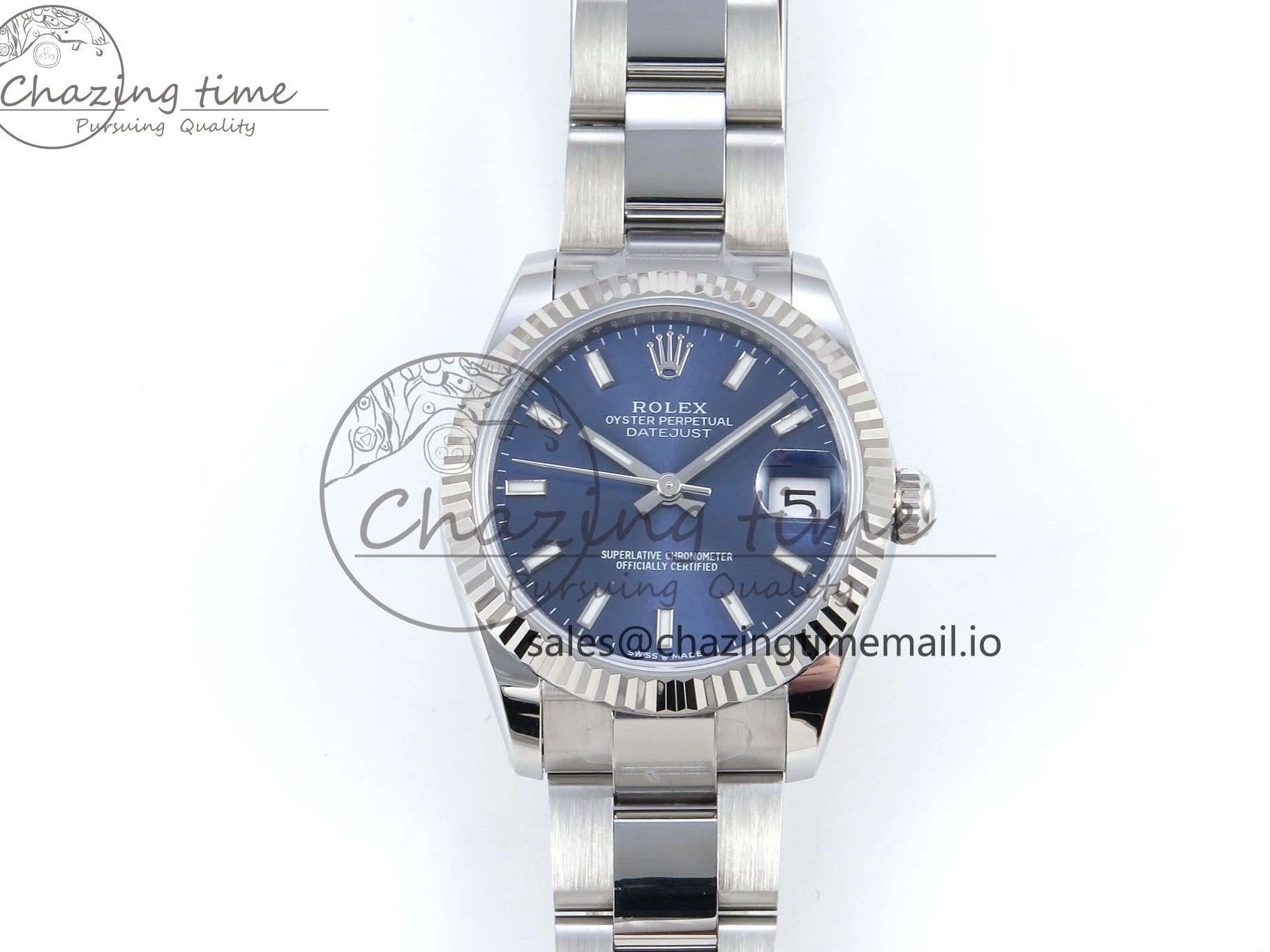 Marker 278274 Dial Stick Blue ARF Oyster 2688 DateJust Edition 904L Best ETA 31 on Steel 1:1 Bracelet SS 0309